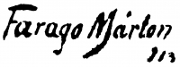 Faragó, Márton Signature