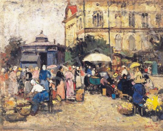 Gáll, Ferenc - Flower Market in the City | 33rd Auction auction / 74 Lot