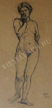 Laurencsik, Béla - Female Nude Standing painting