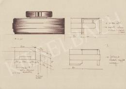 Ismeretlen magyar designer - Art deco asztal terv (1935 körül)