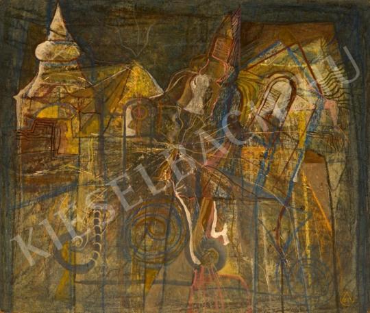 Orvos, András - Towers of the city (Urban atmosphere) painting