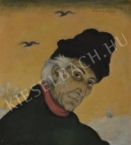 Vasvári József - Képmás hóval (Önarckép) (1950-es évek)