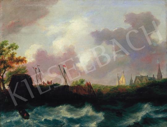 Unknown painter, second half of the 19th cent - Dutch seaside town | 17th Auction auction / 203 Lot