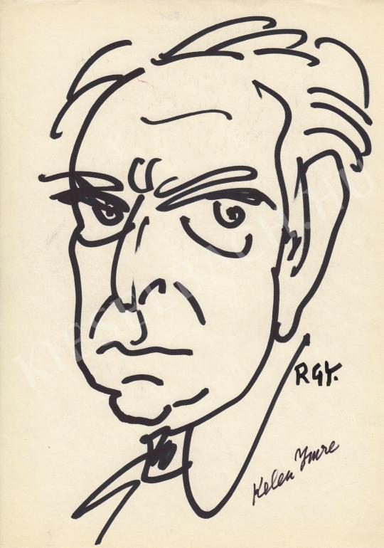 For sale  Rózsahegyi, György - Portrait of Imre Kelen Graphics, Caricaturist 's painting