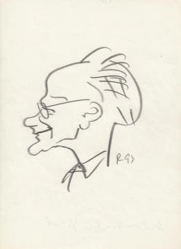  Rózsahegyi, György - Portrait of Jószef Szür-Szabó Graphics, Cartoonist, Painter (1970s)