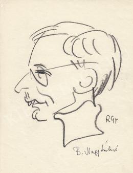  Rózsahegyi, György - Portrait of László B. Nagy Playreader, Journalist (1970s)
