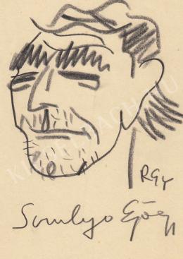  Rózsahegyi, György - Portrait of György Somlyó Writer, Poet (1970s)