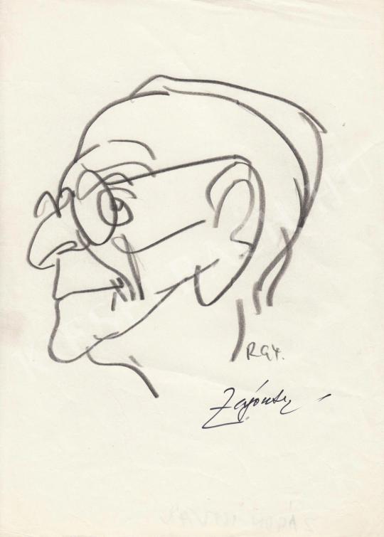 For sale  Rózsahegyi, György - Portrait of István Zágon Humorist 's painting