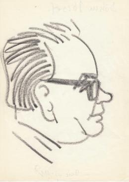  Rózsahegyi, György - Portrait of József Bondor Politician (1960s)