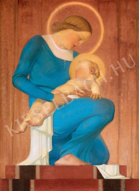 Szabó Béla Leó - Artdeco Madonna festménye