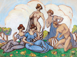  Kádár Béla - Tavaszünnep (Természetben) (1911 körül)