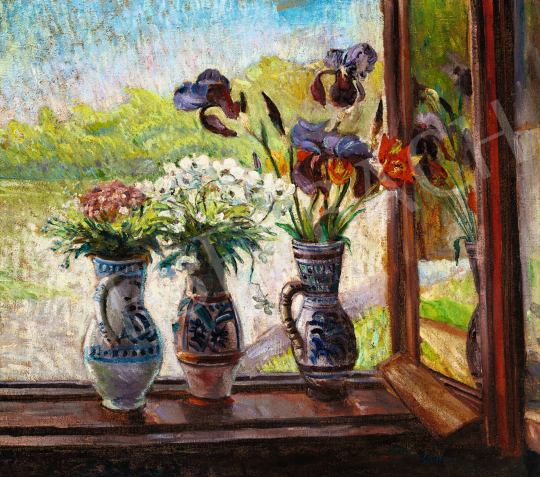 Cziffery, József - Flowers in the Window | 58th Spring Auction auction / 186 Lot