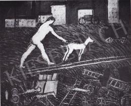  Román, György - Woman Nude with Dog, 1977 