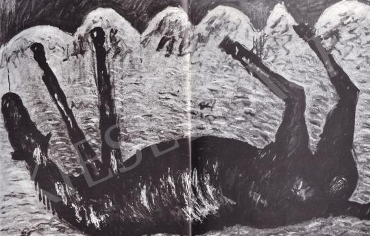  Román, György - Wallowing Horse, 1977 painting