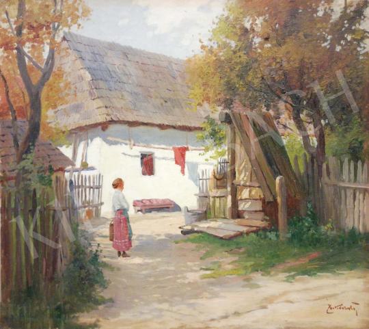 Eladó Zorkóczy Gyula - Falusi jelenet festménye