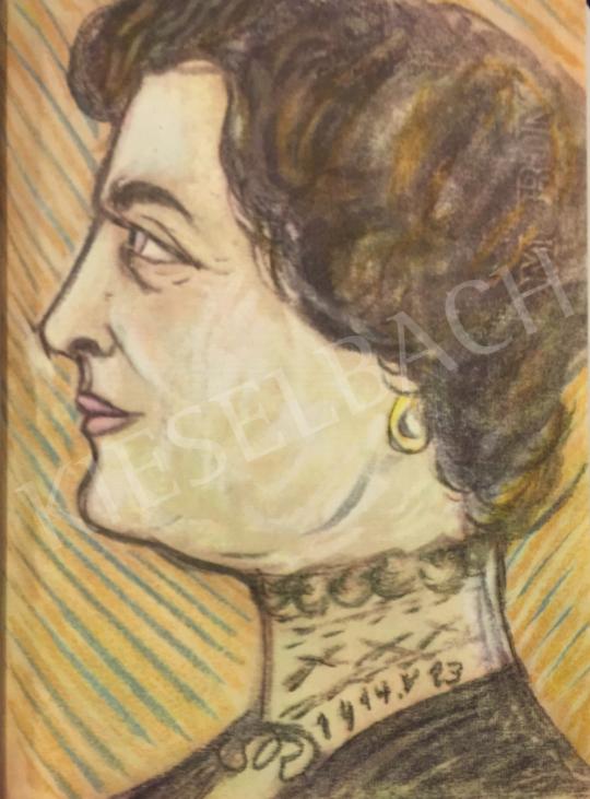  Rippl-Rónai, Ödön - Portrait of Aunt Flóra, 1914 painting