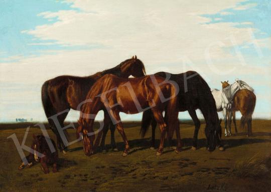 For sale  Lotz, Károly - Great Plane with Horses, c. 1860 's painting