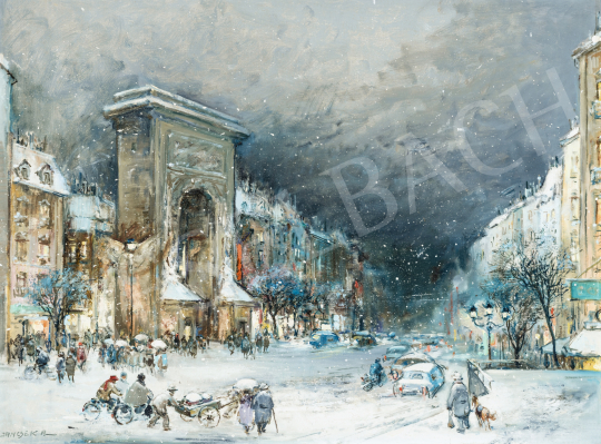 Jancsek, Antal - Porte Saint-Denis in Snowfall | 66th Auction auction / 127 Lot