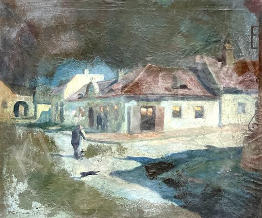 Eladó Zórád Géza - Esti séta a Tabánban (Szerelmesek) festménye