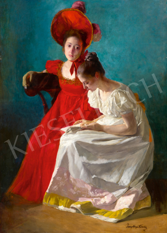 Zemplényi, Tivadar - Red and White (Young Ladies), 1890s | 71st Spring auction auction / 97 Lot