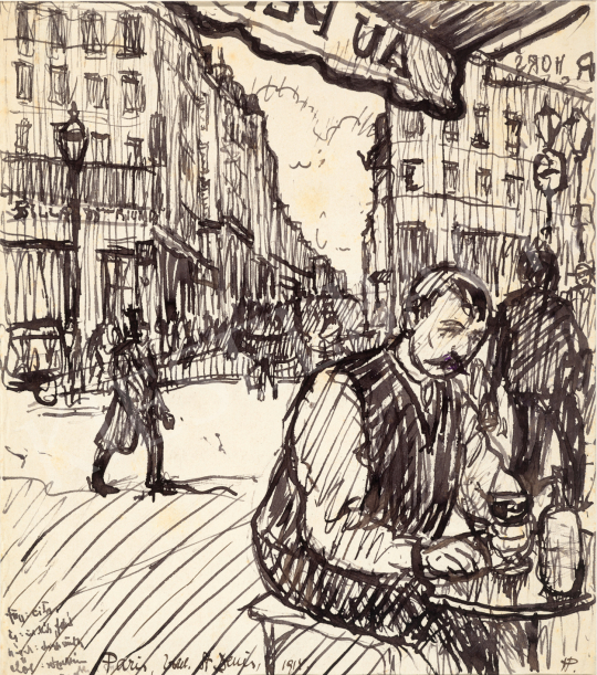 Huzella, Pál - In Café on Saint-Denis Boulvard, 1914 | 74. Spring auction auction / 50 Lot