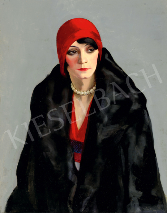 Diósy Antal - Art deco nő (A hárfaművésznő), 1929 | 74. Tavaszi aukció aukció / 80 tétel