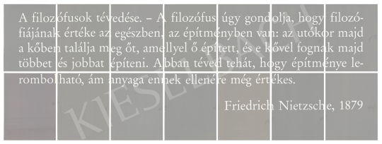  Joseph Kosuth - Kiscelli projekt Budapest, 1992 | 74. Tavaszi aukció aukció / 131 tétel