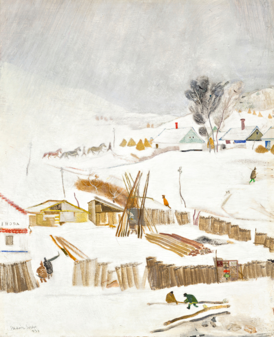 Vadász, Endre - Winter Village, 1934 | 74. Spring auction auction / 156 Lot