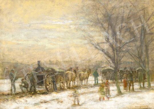  Mednyánszky, László - Winter Landscape with Golden Lights | 74. Spring auction auction / 189 Lot