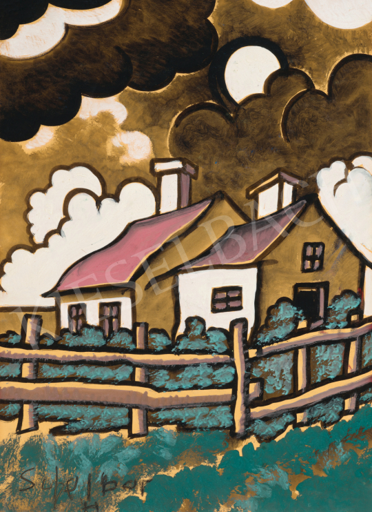  Scheiber, Hugó - Red Rooftops | 74. Spring auction auction / 217 Lot