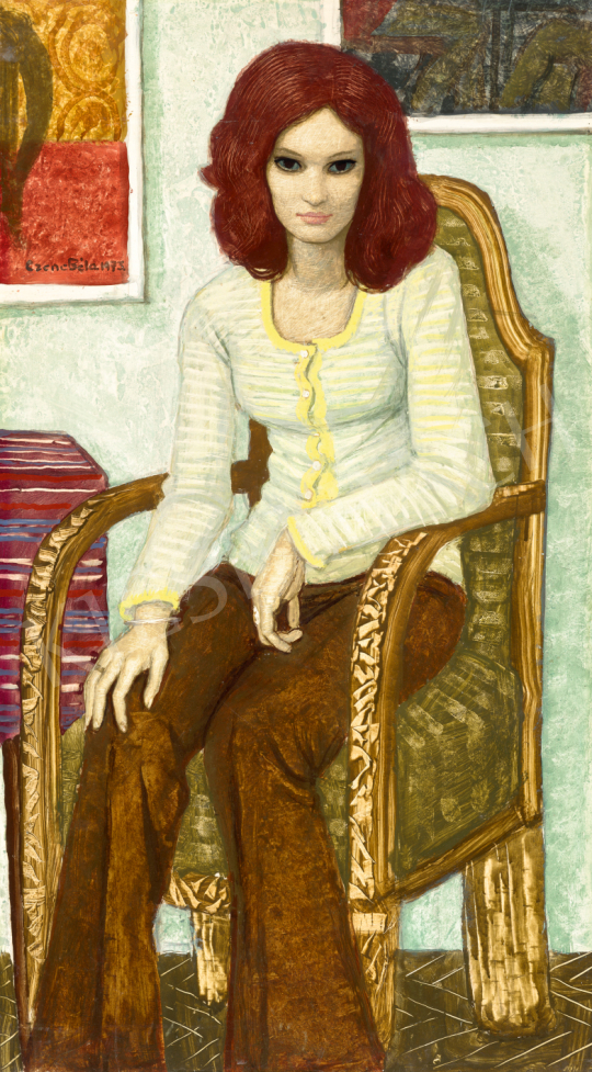  Czene Béla - Vörös hajú lány, 1975 | 74. Tavaszi aukció aukció / 230 tétel