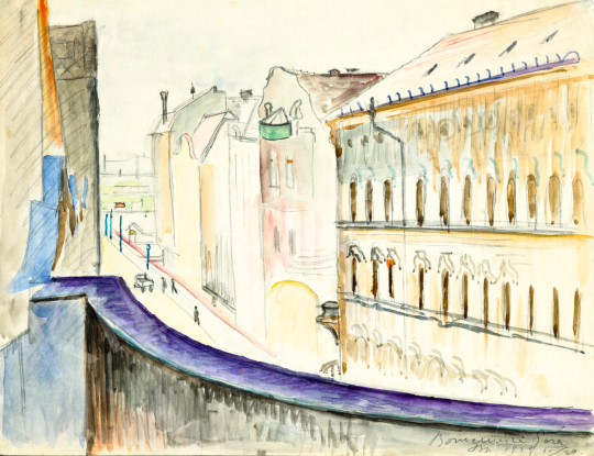  Bornemisza, Géza - Street of Pest, 1929 | 74. Spring auction auction / 243 Lot