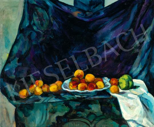 Eladó  Perlrott Csaba Vilmos - Műtermi csendélet gyümölcsökkel, 1914 festménye