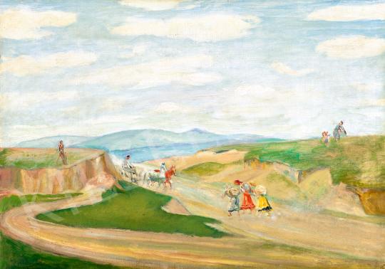 Eladó  Kernstok Károly - Nyergesújfalu háttérben a Dunával festménye