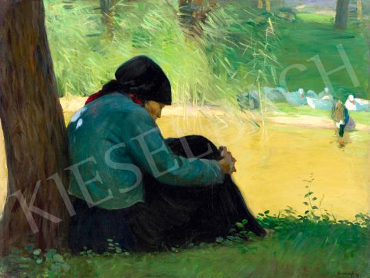 Eladó Borszéky Frigyes - Fények a patakparton festménye