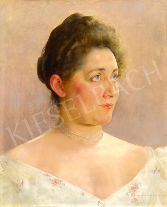 Eladó  Karlovszky Bertalan - Nő nyakékkel festménye