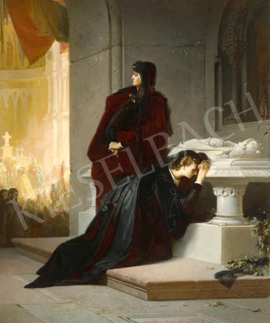 For sale Liezen-Mayer, Sándor - Queen Mary and Elisabeth at the Tomb of Louis the Great, 1864 's painting