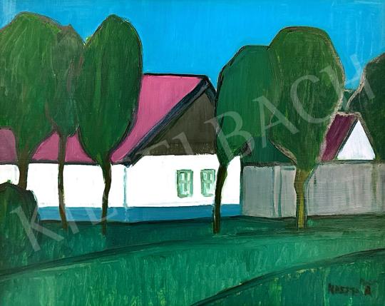  Koszta, Rozália - House with trees  painting