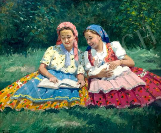 For sale Áldor, János László - Young Girls in the Field, 1942  's painting