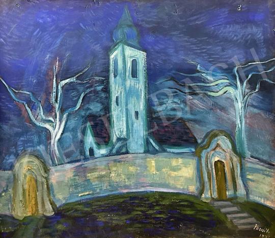  Mersits, Piroska - Church,1975 painting