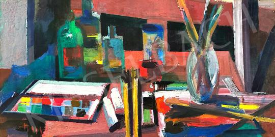 For sale  Tóth, Imre (Toth, Emanuel) - Still life in the studio  's painting