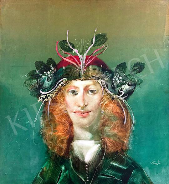 For sale  Szász, Endre - Girl with headdress  's painting