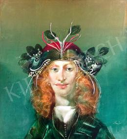  Szász, Endre - Girl with headdress  