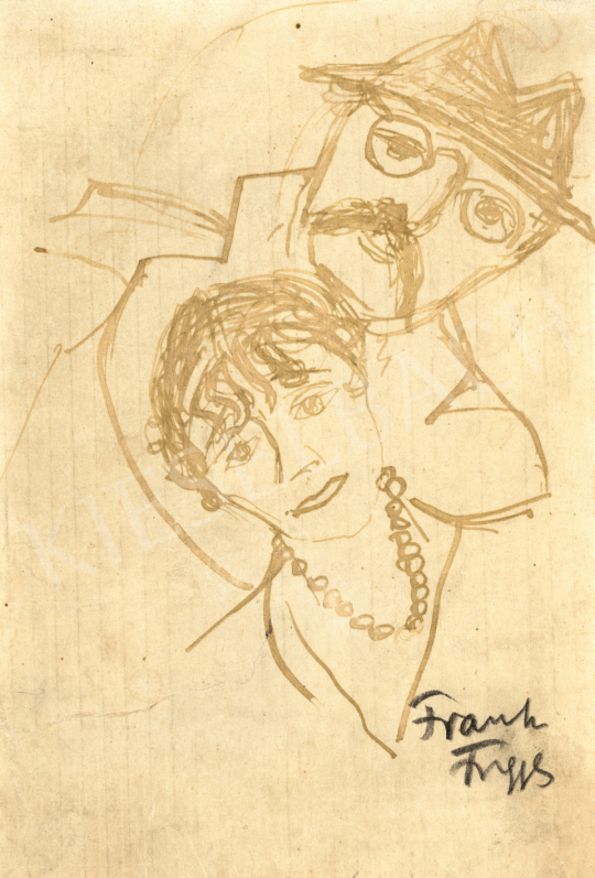  Frank, Frigyes - Self-Portrait with Mimi (Love), c. 1930 | 75th Autumn auction auction / 18 Lot