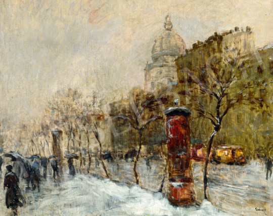 Gimes, Lajos - Detail of Budapest with the Saint Stephen's Basilica | 75th Autumn auction auction / 35 Lot