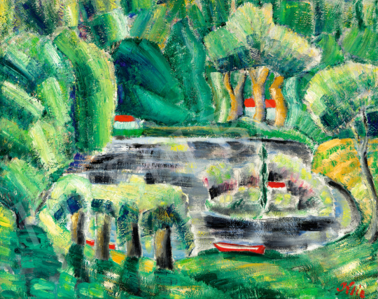 Klie, Zoltán - Forest of Meudon (Landscape with Red Boat), 1925 | 75th Autumn auction auction / 72 Lot