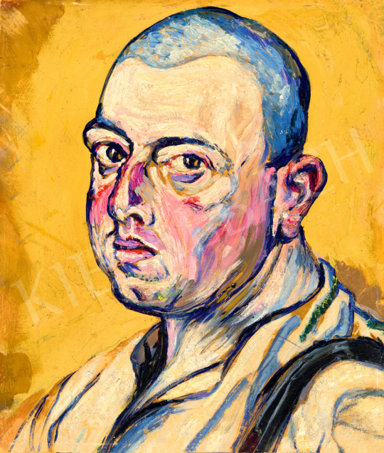  Scheiber, Hugó - Self-Portrait with Yellow Background, c.1917 | 75th Autumn auction auction / 88 Lot