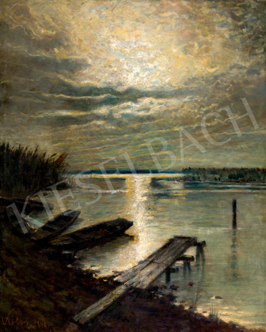 Kóbor, Henrik - Balaton Pier in Peculiar Lights, 1942 | 75th Autumn auction auction / 91 Lot