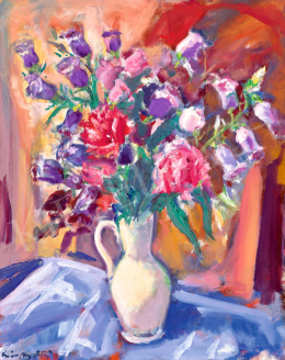  Márffy, Ödön - Flower Still Life in Pink 