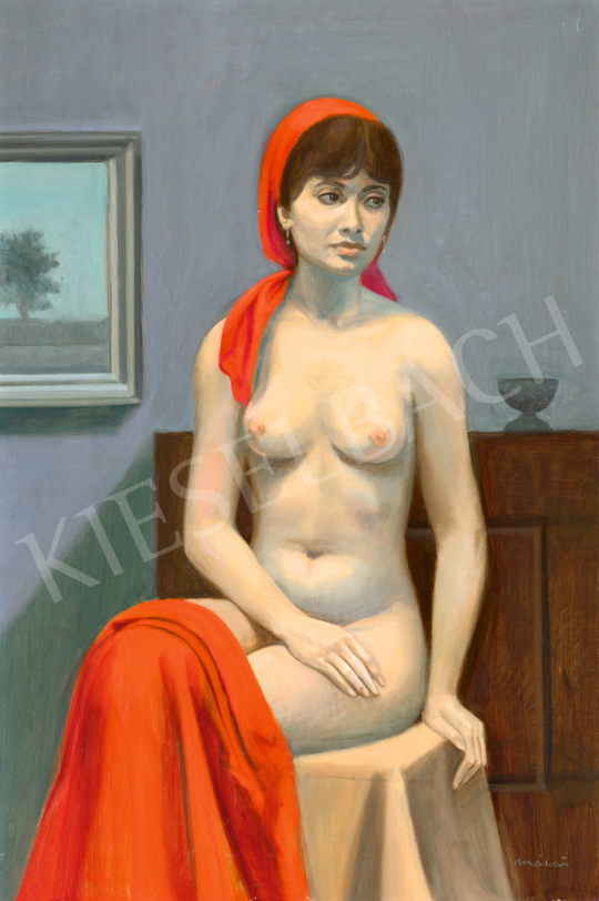 Mácsai, István - Woman Nude with a Red Cloak | 75th Autumn auction auction / 117 Lot